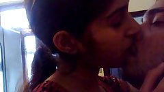 Indian girlfriend taking charge and kissing passionately