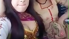 Desi Girl Showing Her boobs with her friend patner