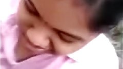 Cute Tamil school girl bunks class and gives hot blowjob in public park